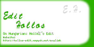 edit hollos business card